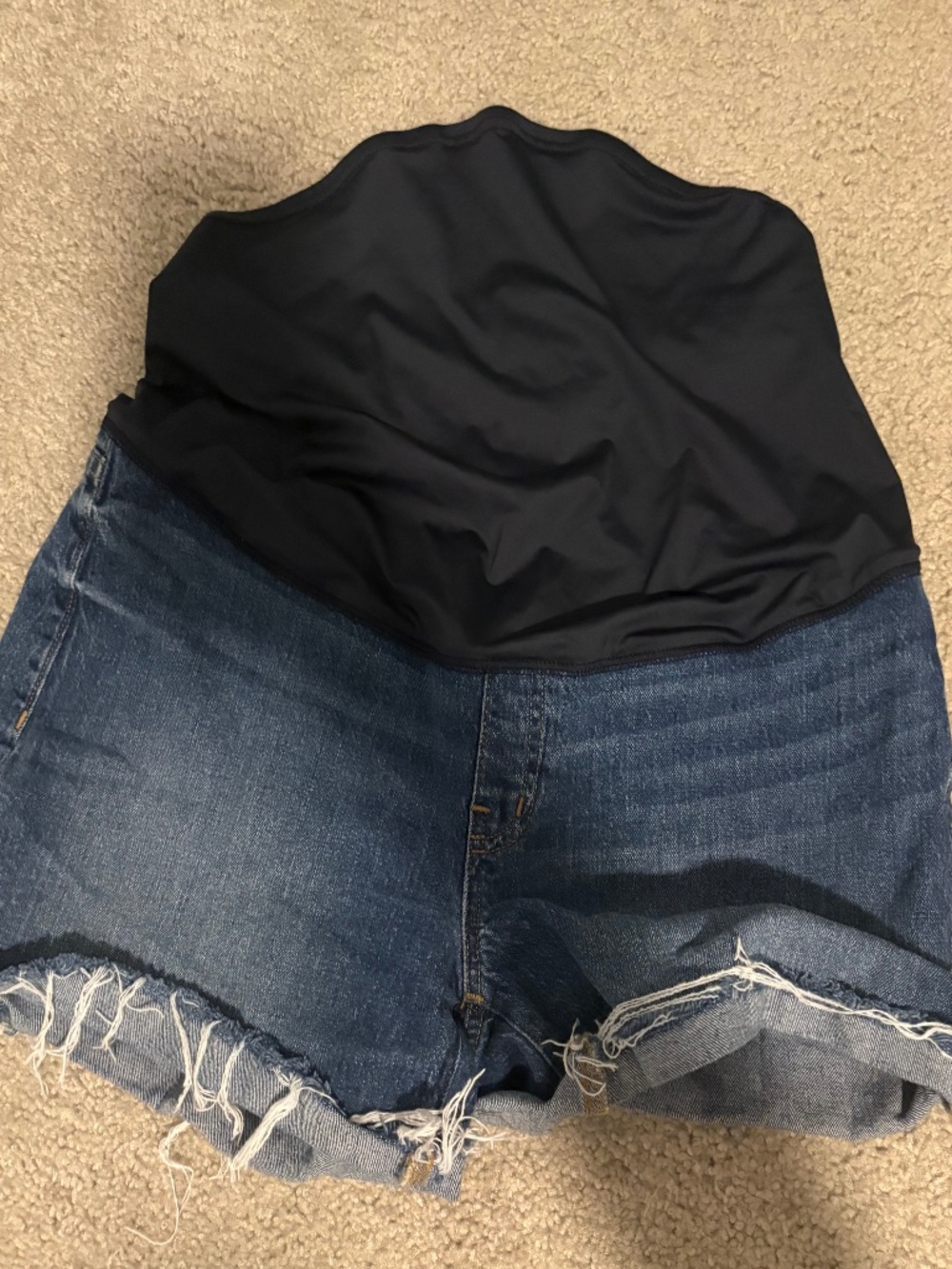Madewell maternity denim shorts